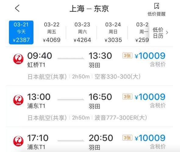 上海到东京机票价格是多少的相关图片
